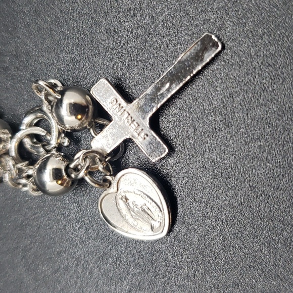STERLING ROSARY BRACELET - Picture 5 of 6